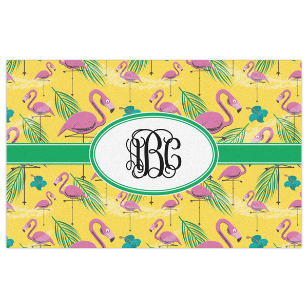 Pink Flamingo Indoor / Outdoor Rug - 5'x8' - Front Flat