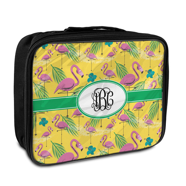 Custom Pink Flamingo Insulated Lunch Bag (Personalized)