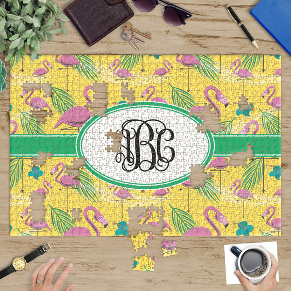 Pink Flamingo Jigsaw Puzzle 1014 Piece - In Context