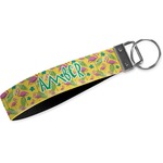 Pink Flamingo Webbing Keychain Fob - Large (Personalized)