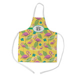 Pink Flamingo Kid's Apron w/ Monogram