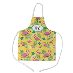 Pink Flamingo Kid's Apron w/ Monogram