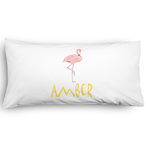 Custom Pink Flamingo Pillow Case - King - Graphic (Personalized)