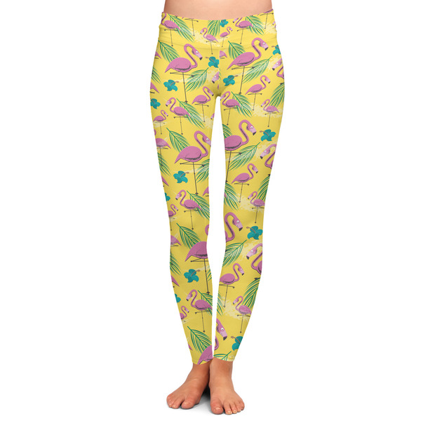 Custom Pink Flamingo Ladies Leggings - 2X-Large