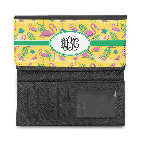 Pink Flamingo Ladies Wallet - Half Way Open