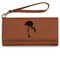 Pink Flamingo Ladies Wallet - Leather - Rawhide - Front View