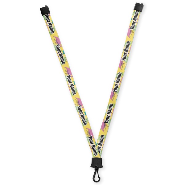 Custom Pink Flamingo Lanyard (Personalized)
