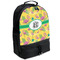 Pink Flamingo Large Backpack - Black - Angled View