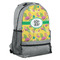Pink Flamingo Large Backpack - Gray - Angled View