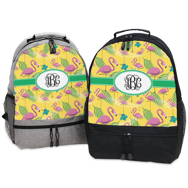 Pink Flamingo Large Backpacks - Both