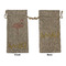 Pink Flamingo Large Burlap Gift Bag - Front & Back (Personalized)