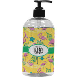 Pink Flamingo Plastic Soap / Lotion Dispenser (Personalized)