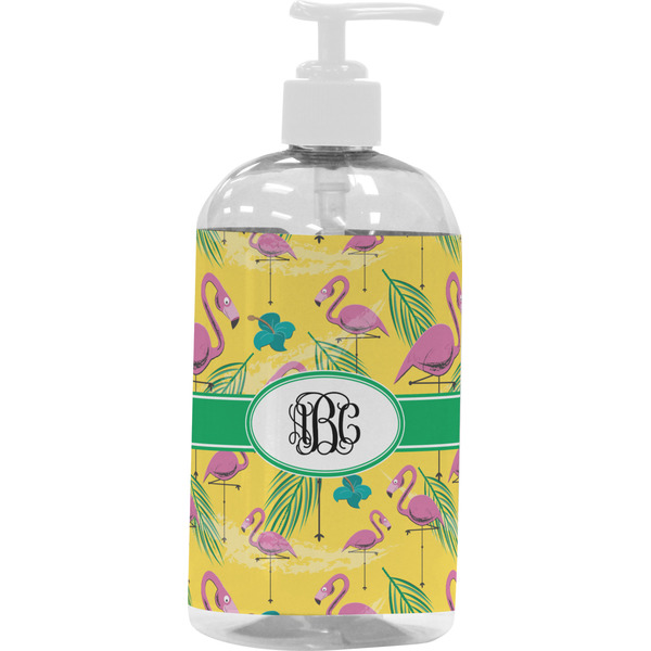Pink Flamingo Large Liquid Dispenser (16 oz) - White