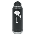 Pink Flamingo Water Bottles - Laser Engraved - Front & Back