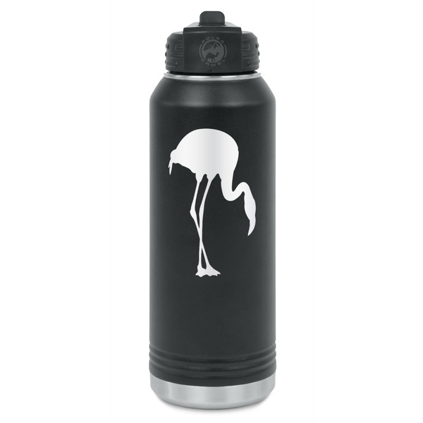 Custom Pink Flamingo Water Bottles - Laser Engraved
