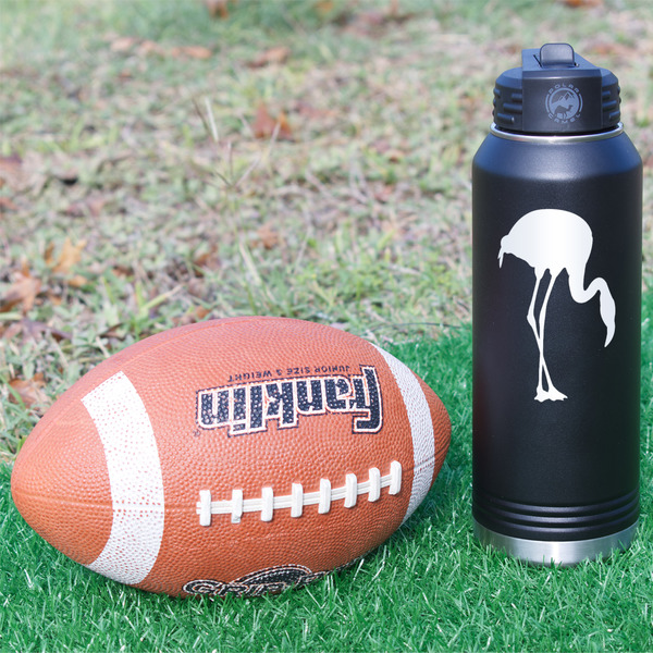 Pink Flamingo Laser Engraved Water Bottles - In Context