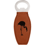 Pink Flamingo Leatherette Bottle Opener