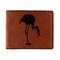 Pink Flamingo Leather Bifold Wallet - Single