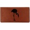 Pink Flamingo Leatherette Checkbook Holder - Single Sided