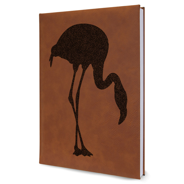 Custom Pink Flamingo Leather Sketchbook - Large - Double Sided