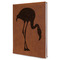 Pink Flamingo Leather Sketchbook - Large - Double Sided