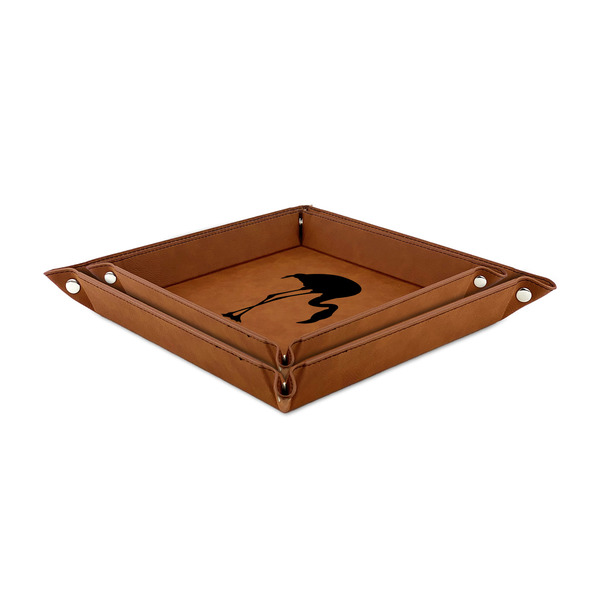 Pink Flamingo Leather Valet Trays - PARENT MAIN (both trays)