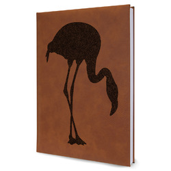 Pink Flamingo Leatherette Journal - Large - Single Sided