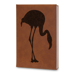 Pink Flamingo Leatherette Journal - Large - Double Sided
