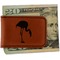 Pink Flamingo Leatherette Magnetic Money Clip - Single Sided