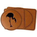 Pink Flamingo Faux Leather Iron On Patch