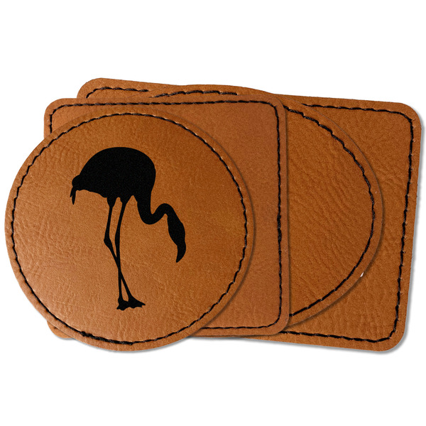 Custom Pink Flamingo Faux Leather Iron On Patch