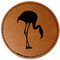 Pink Flamingo Leatherette Patches - Round