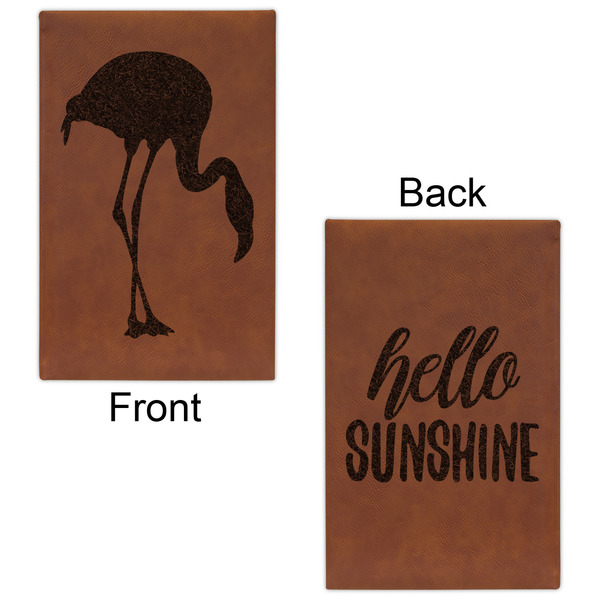 Pink Flamingo Leatherette Sketchbooks - Small - Double Sided - Front & Back View