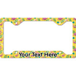 Pink Flamingo License Plate Frame - Style C (Personalized)