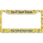 Pink Flamingo License Plate Frame - Style B (Personalized)