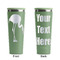 Pink Flamingo Light Green RTIC Everyday Tumbler - 28 oz. - Front and Back