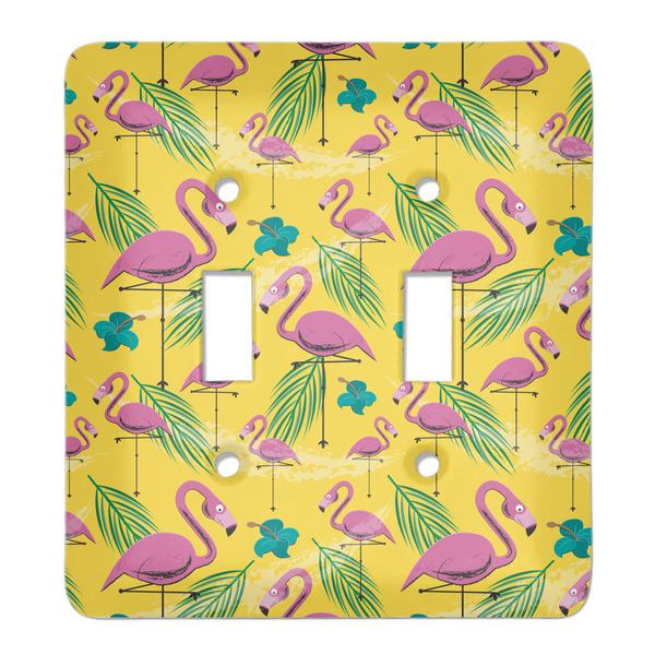 Custom Pink Flamingo Light Switch Cover (2 Toggle Plate)