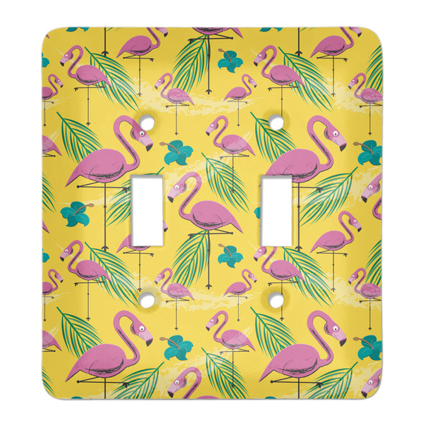 Custom Pink Flamingo Light Switch Cover (2 Toggle Plate)