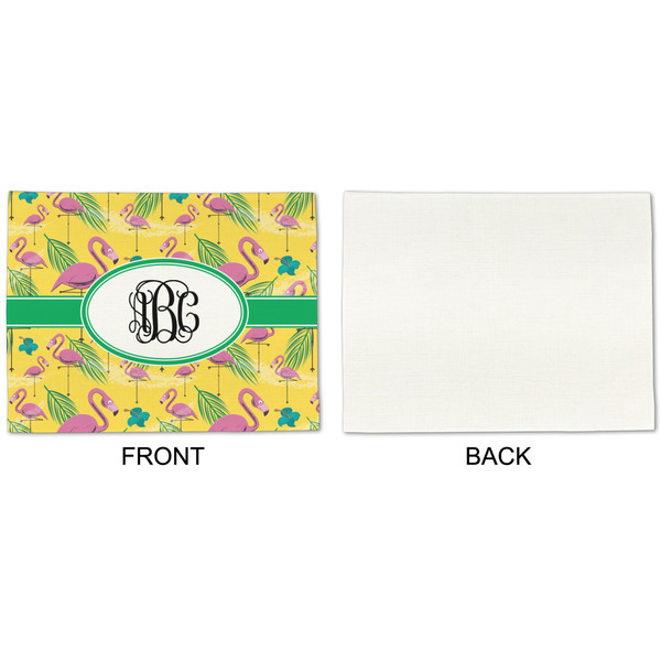 Pink Flamingo Linen Placemat - APPROVAL Single (single sided)