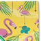 Pink Flamingo Linen Placemat - DETAIL