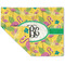 Pink Flamingo Double-Sided Linen Placemat - Single w/ Monogram