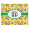 Pink Flamingo Single-Sided Linen Placemat - Single w/ Monogram