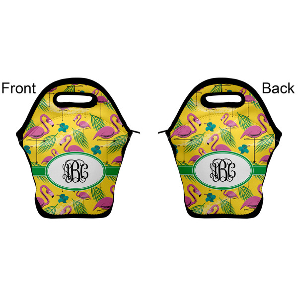 Pink Flamingo Lunch Bag - Front and Back