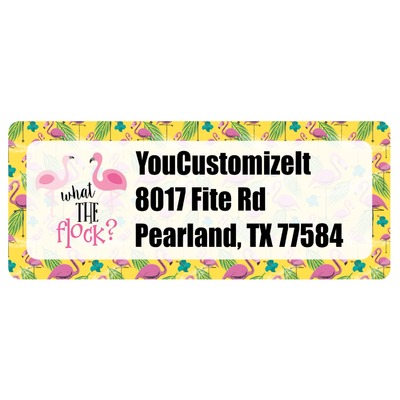 Custom Pink Flamingo Return Address Labels (Personalized) | YouCustomizeIt