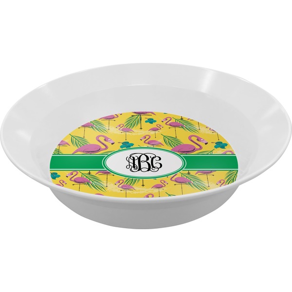 Custom Pink Flamingo Melamine Bowl (Personalized)