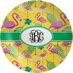 Pink Flamingo Melamine Plate (Personalized)