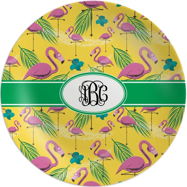 Custom Pink Flamingo Melamine Plate (Personalized)