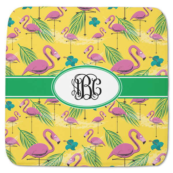 Custom Pink Flamingo Memory Foam Bath Mat - 48"x48" (Personalized)