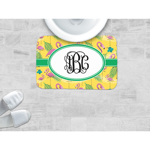 Pink Flamingo Memory Foam Bath Mat - LIFESTYLE