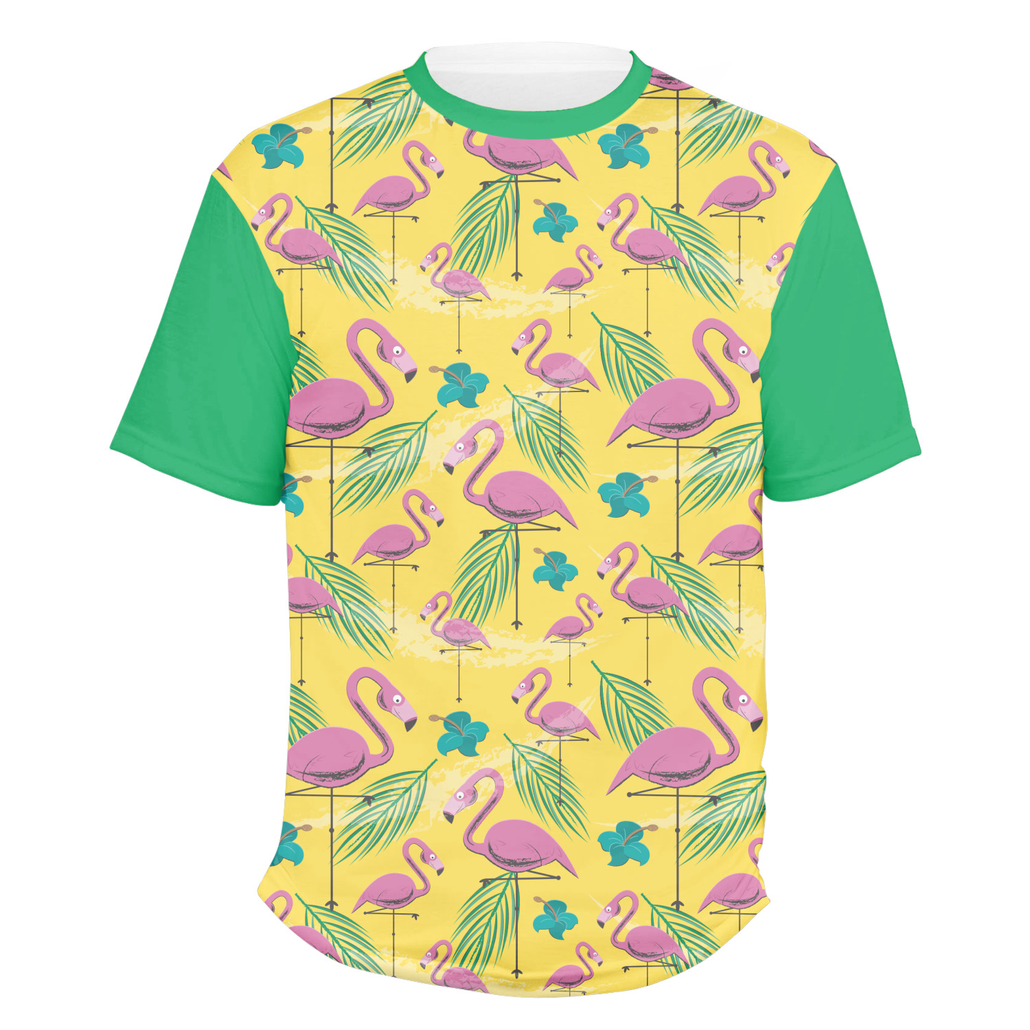 Custom Pink Flamingo Men's Crew T-Shirt | YouCustomizeIt